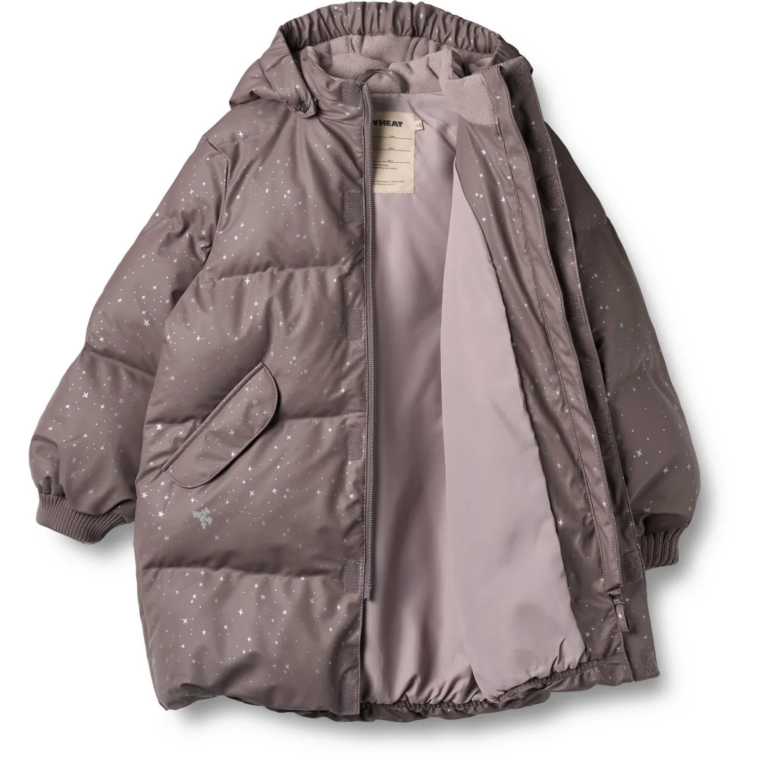 Wheat Purple Stone Stars PU Puffer Jacket Coast - Image 2