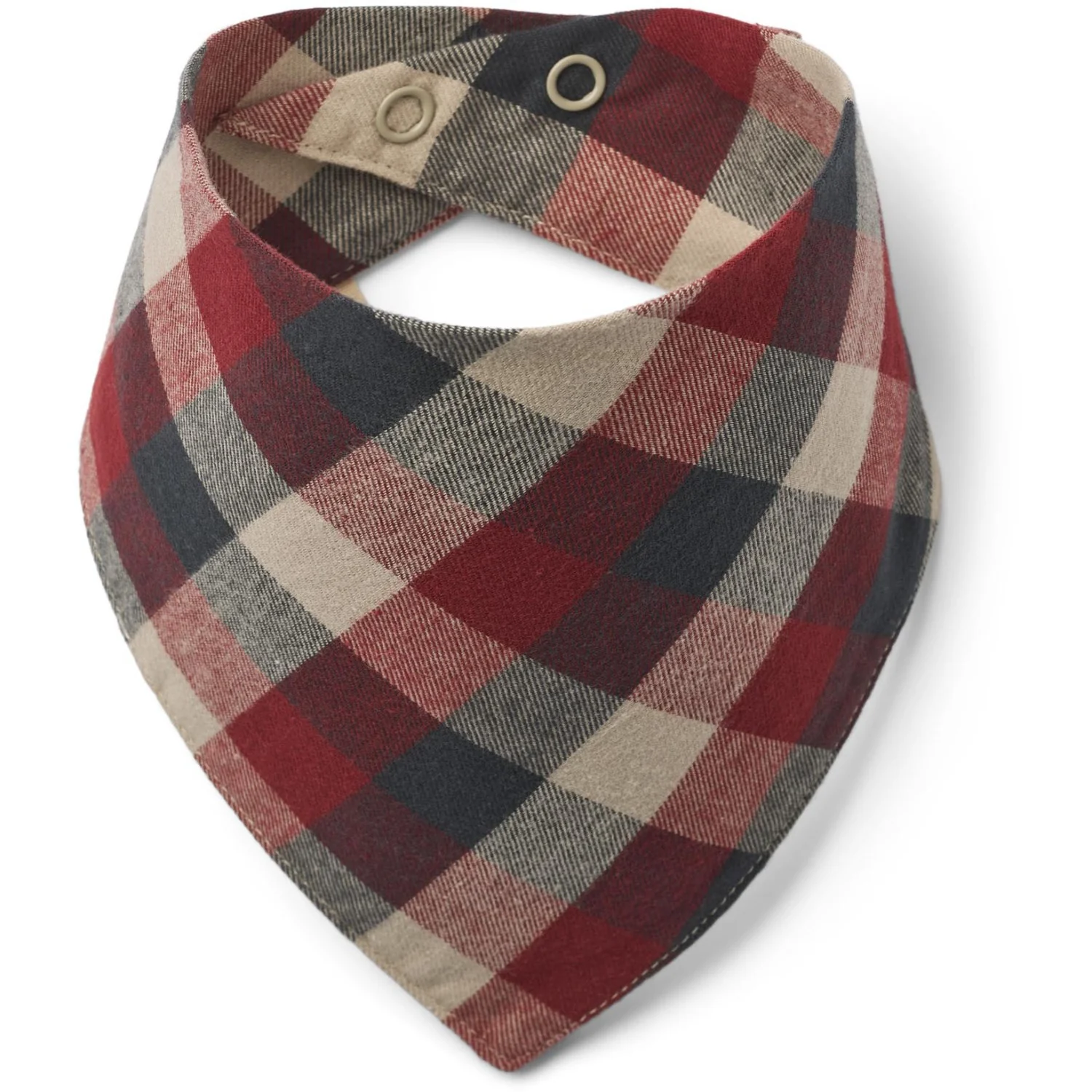 Wheat Red Blue Check 2 Bib Eden - Image 4