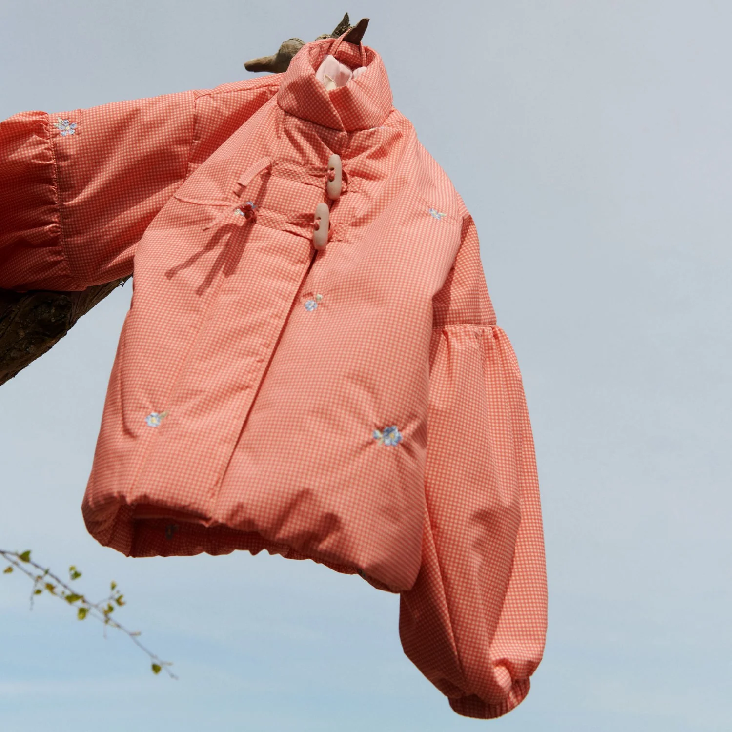 Wheat Red Check Lightweight Puffer Jacket Sola - Image 4