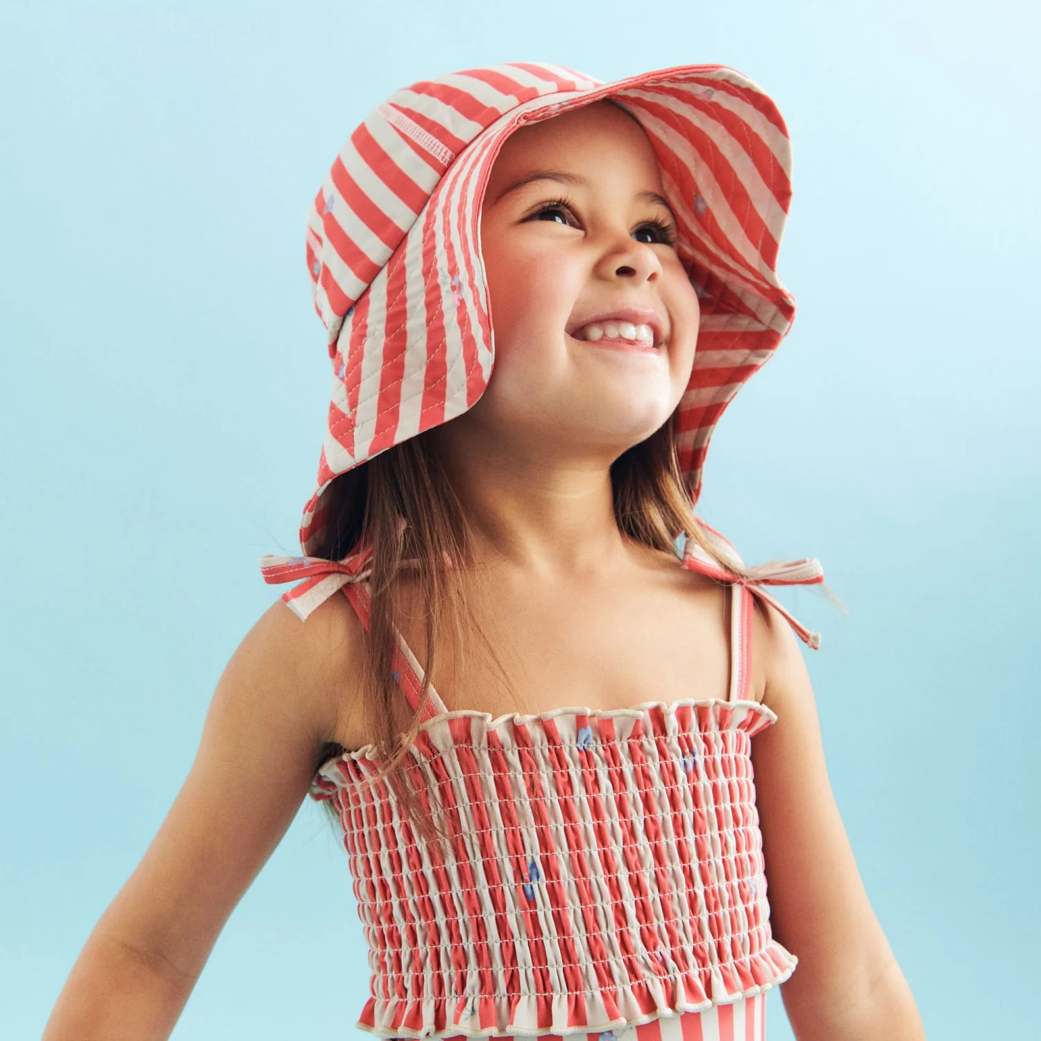 Wheat Red Stripe Flowers Swimsuit Selma - Image 2