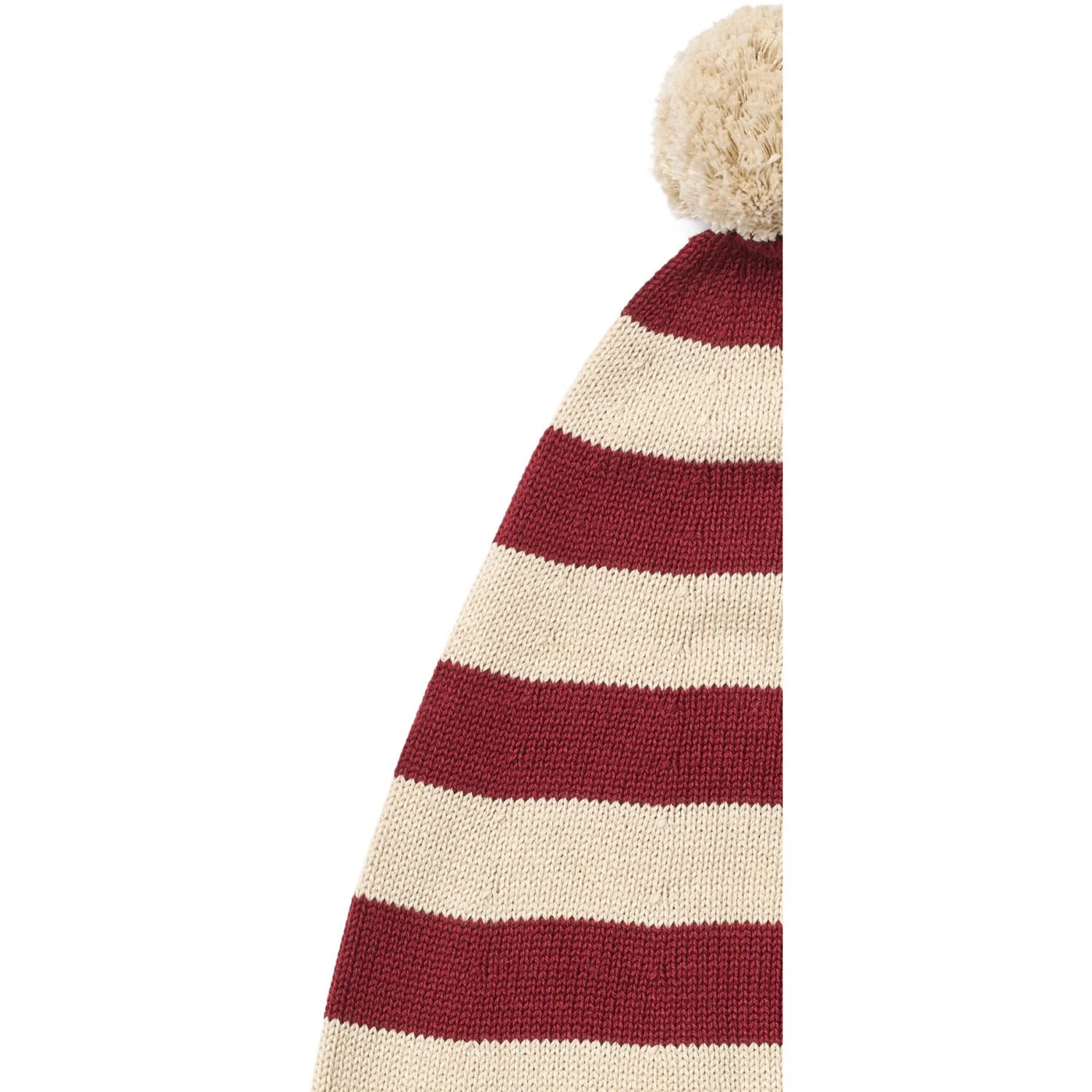 Wheat Red Stripe Knitted Christmas Hat - Image 6