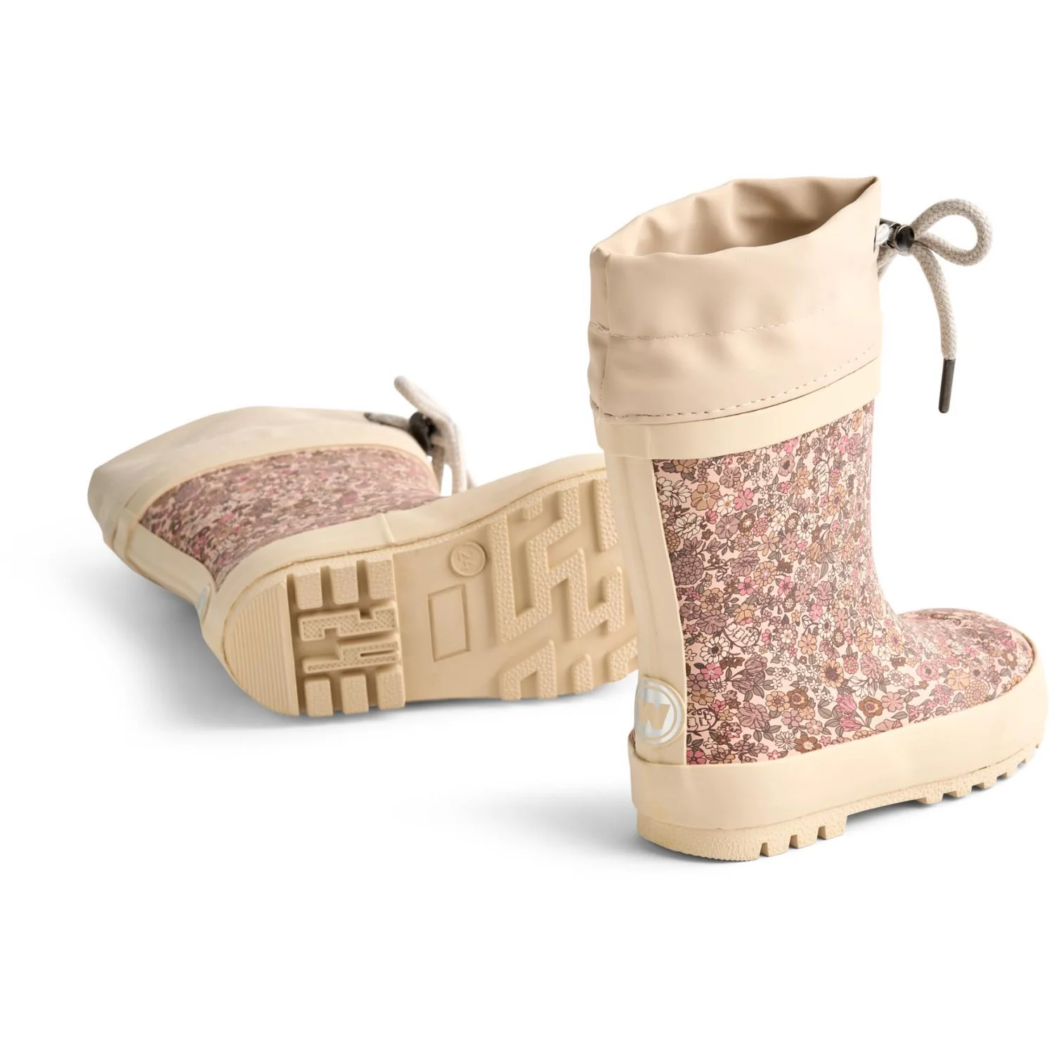 Wheat Rose Dust Flowers Rubber Boot Thermo Print - Image 2