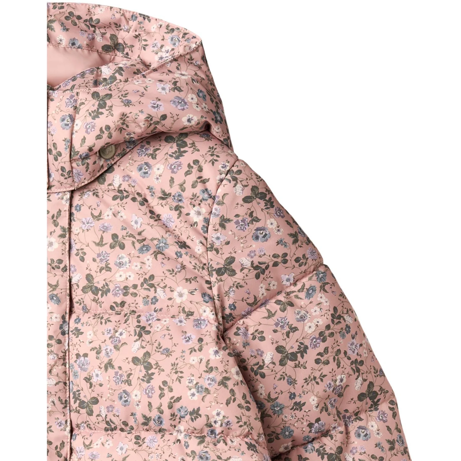 Wheat Rose Powder Flowers Puffer Coat Yrsa - Image 5