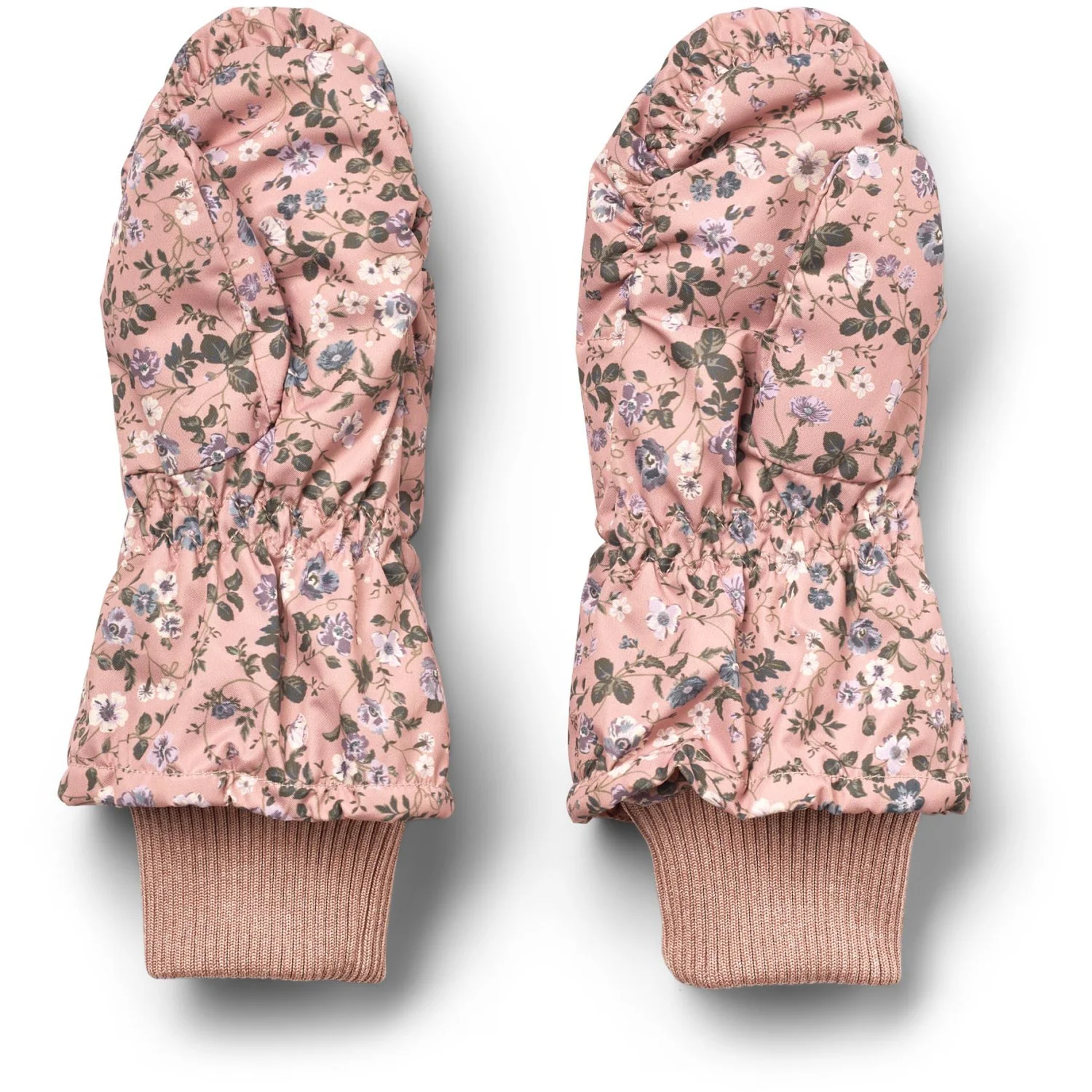 Wheat Rose Powder Flowers Puffer Mittens Jazz - Image 2