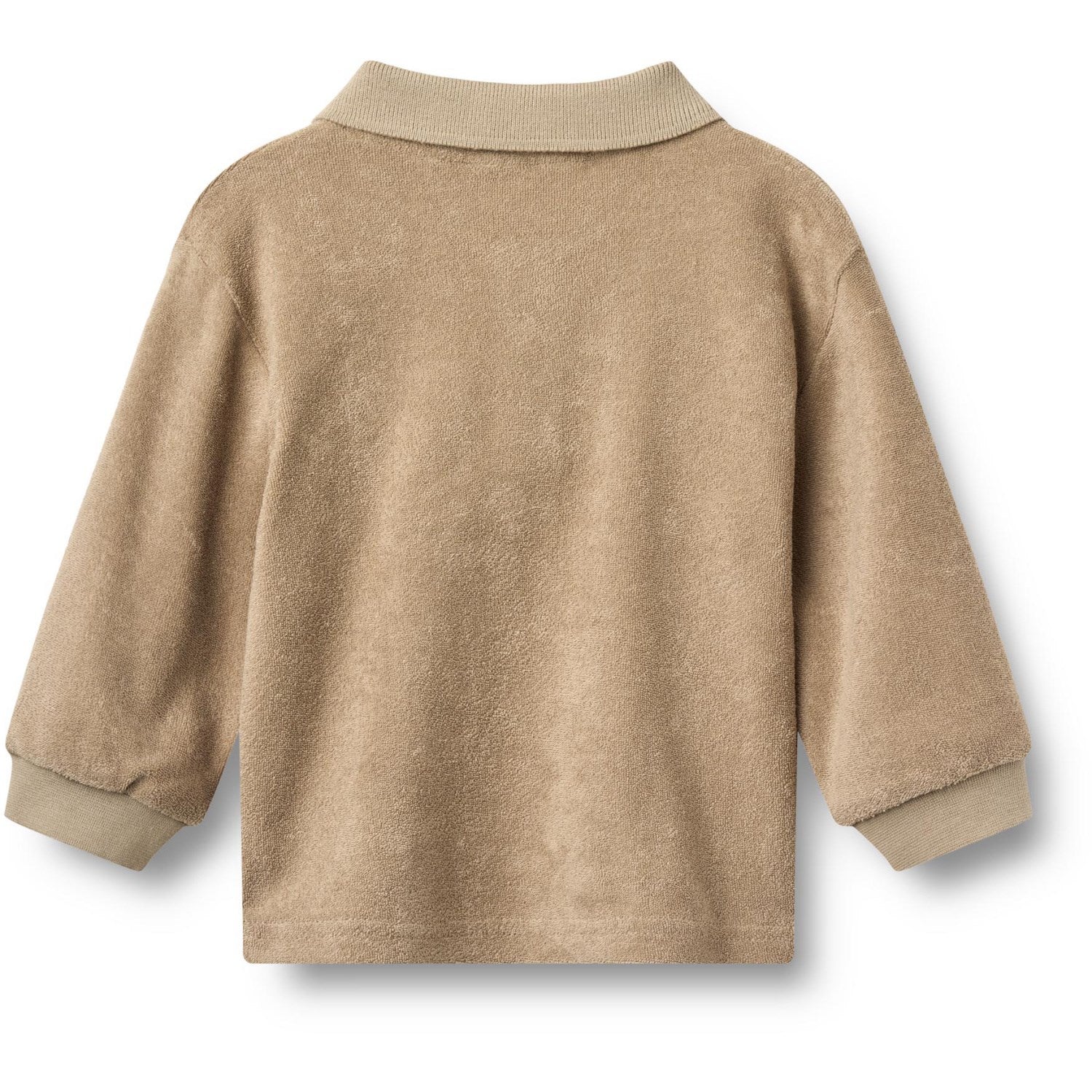 Wheat Sand Stone Terry Polo Shirt L/S Theodor - Image 2