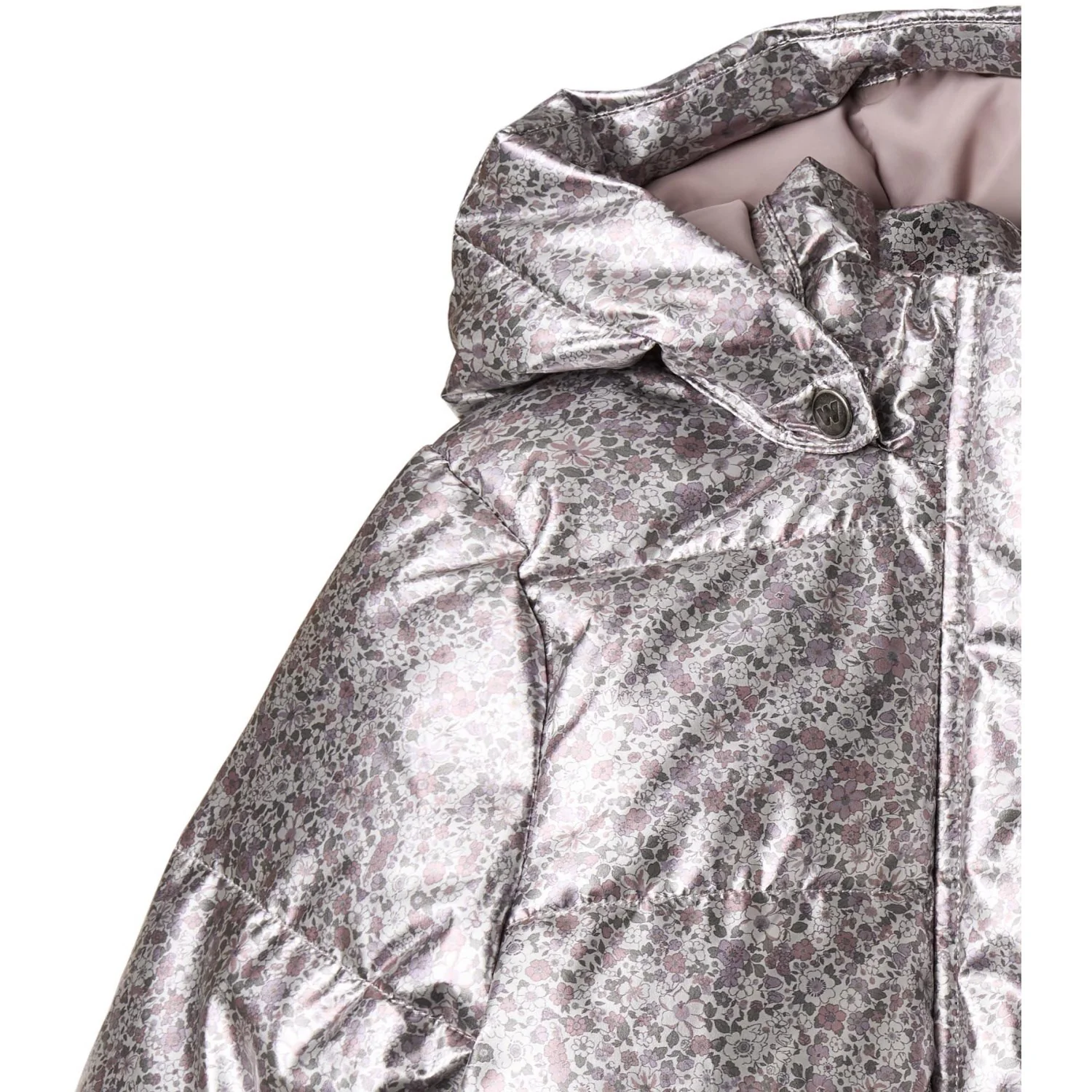 Wheat Silver Flower Meadow Puffer Jacket Eli - Image 3