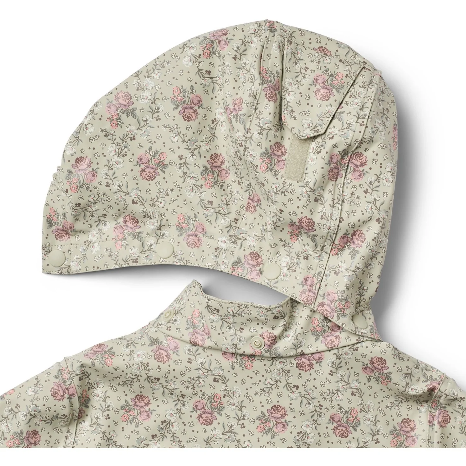 Wheat Slightly Green Flowers Rainwear Ollo Jacket - Image 2