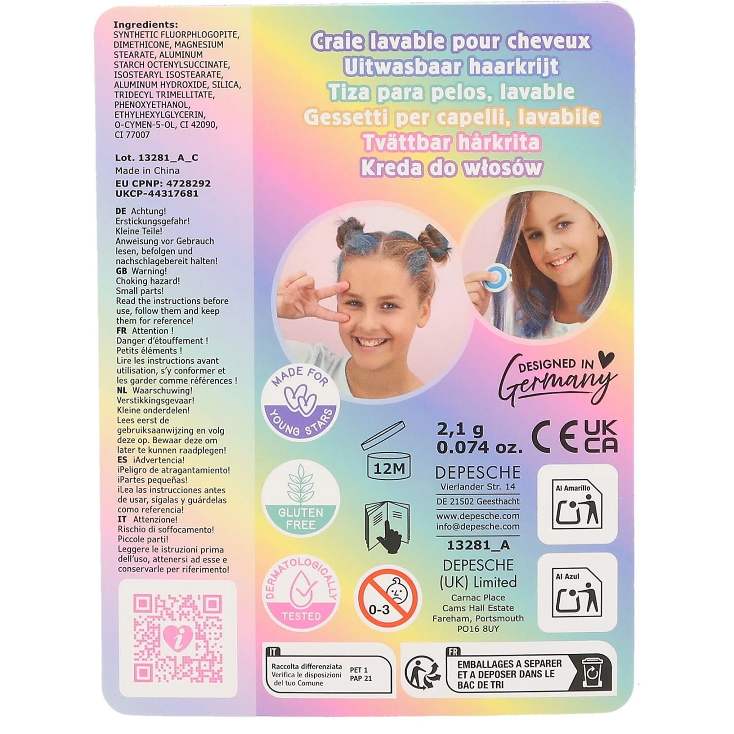 Ylvi Blue Hair Chalk - Image 2