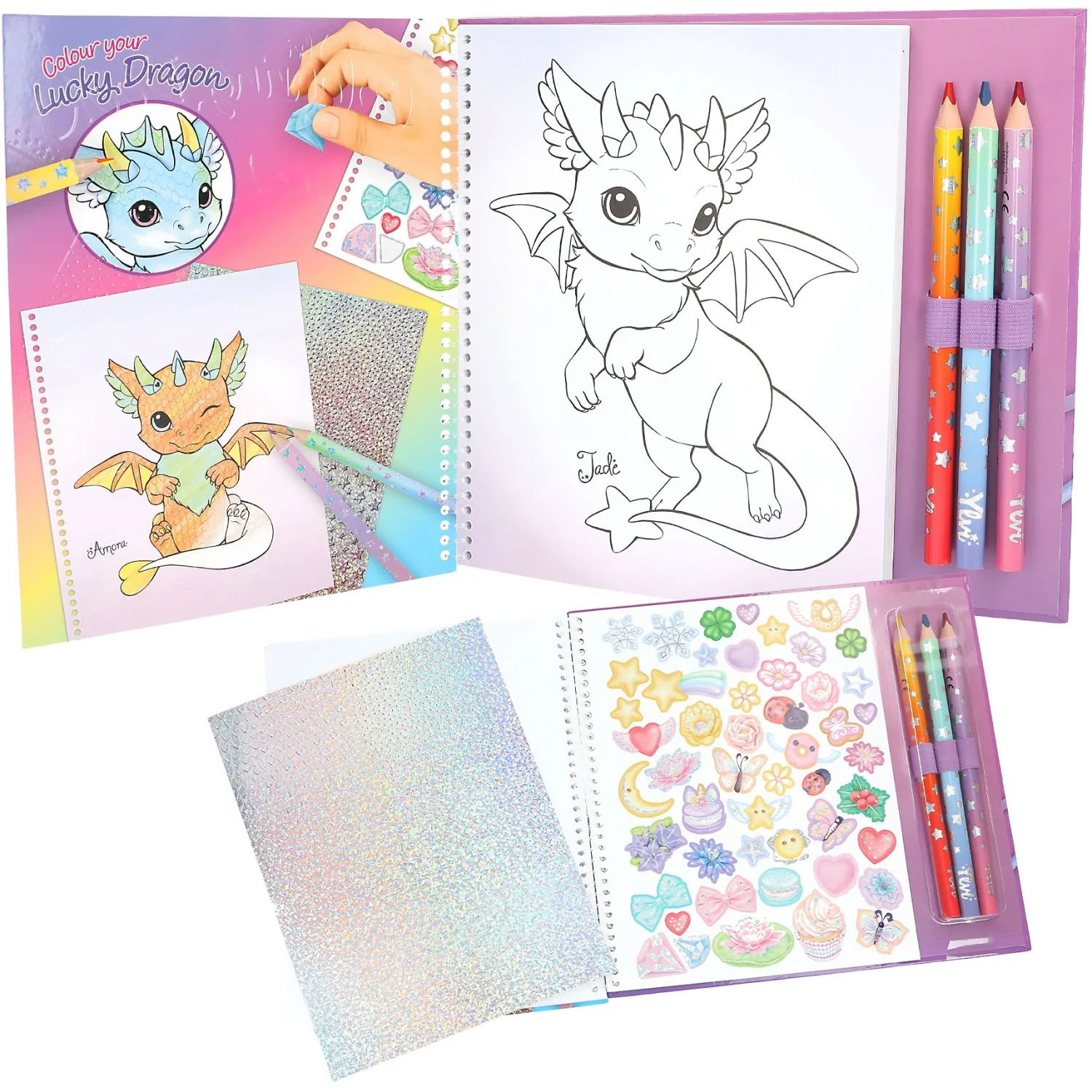 Ylvi Lucky Dragon Colouring Book - Image 3