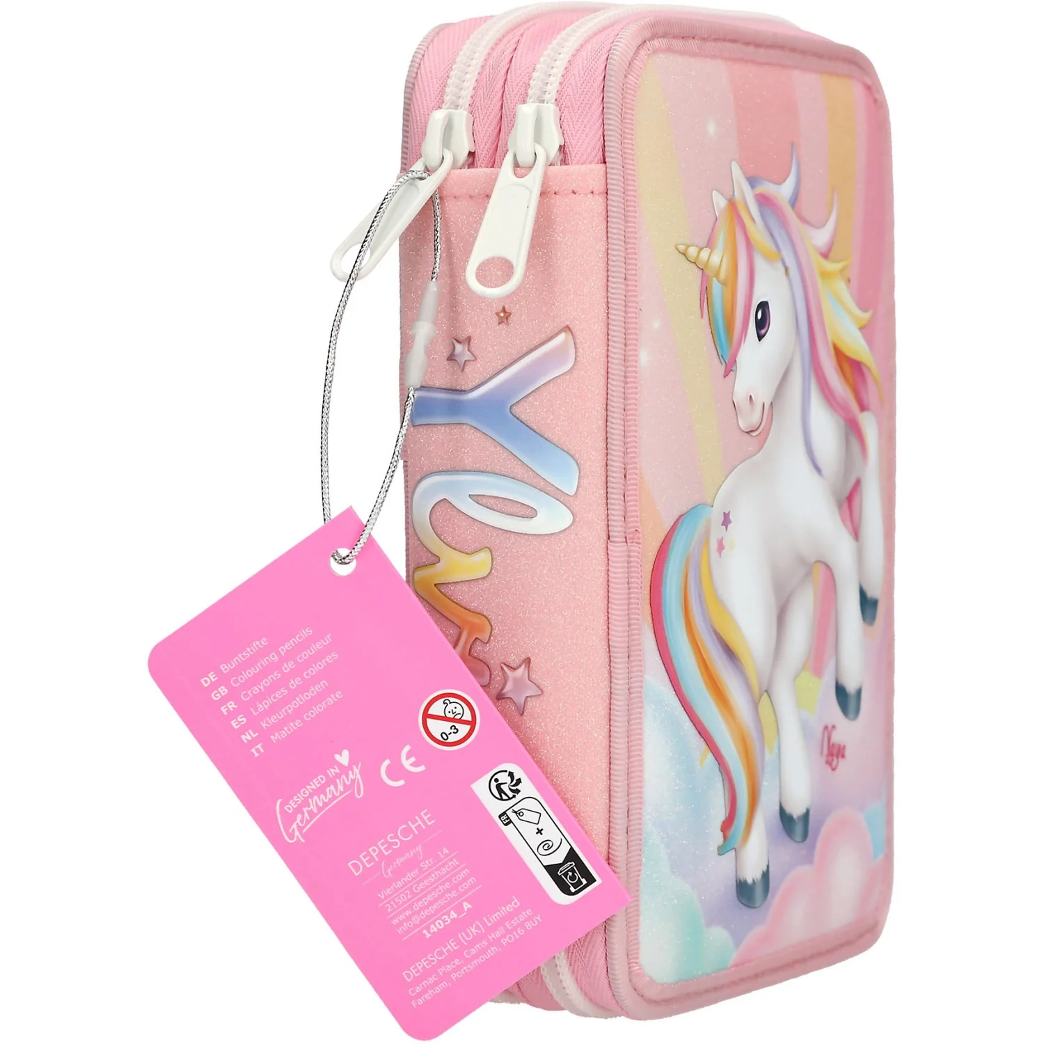 Ylvi Sugar Pop Double Pencil Case - Image 6