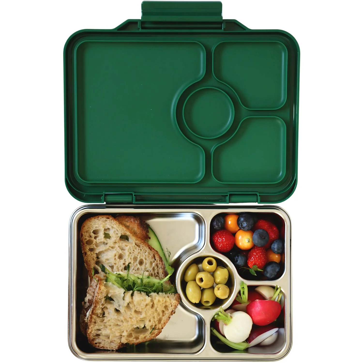 Yumbox Dublin Green Prêt Stainless Steel 4-Sections - Image 2
