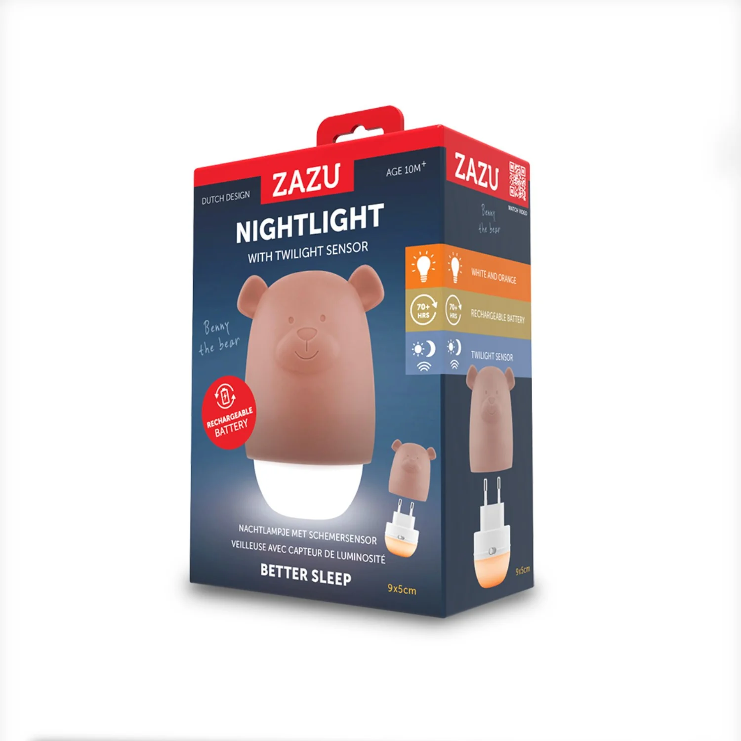 Zazu Brown Benny The Bear Portable Nightlight - Image 4
