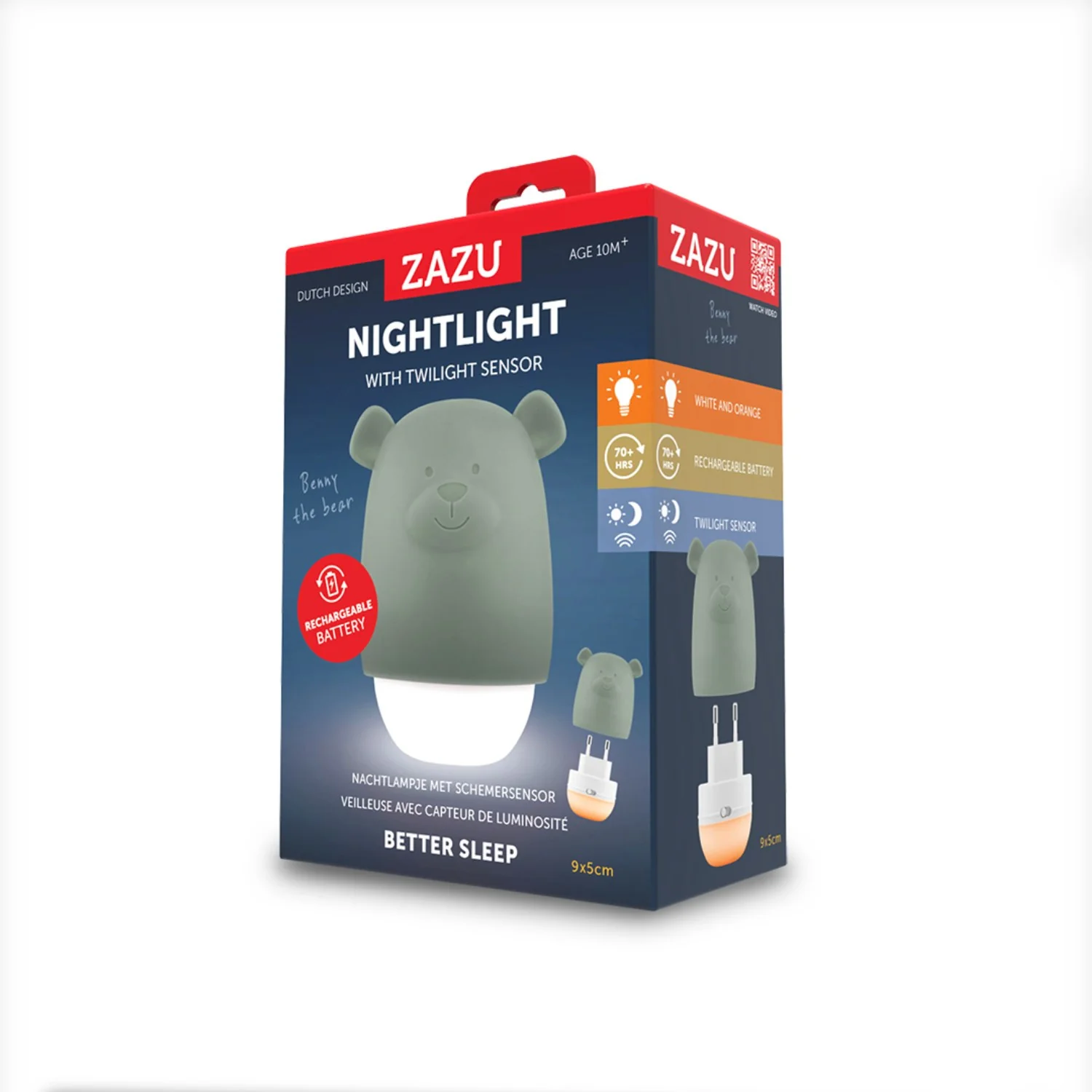 Zazu Green Benny The Bear Portable Nightlight - Image 4